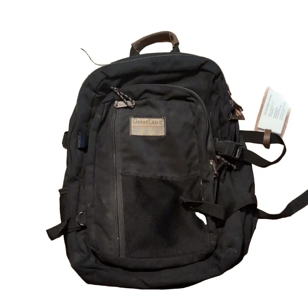 GreatLand Outdoor Convertible Travel Bag Backpack Black Nylon Medium Lightweight